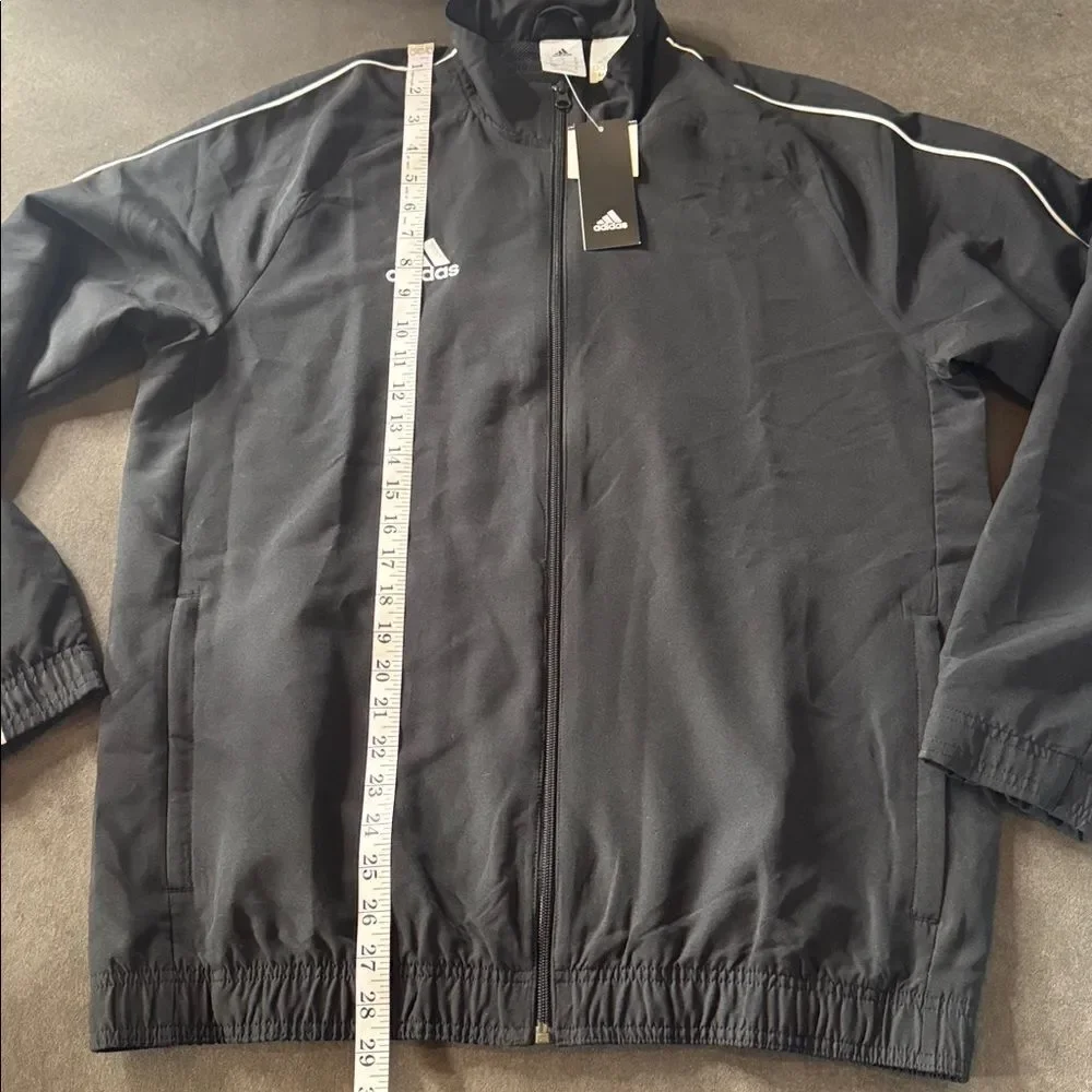 Adidas Men’s Full Zip Black Athletic Jacket Lightweight Size M RARE SAMPLE NEW